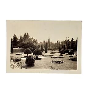 Vtg B&W Photo Found 1940 Spokane Washington Garden Park Walk Hikecore Snapshot